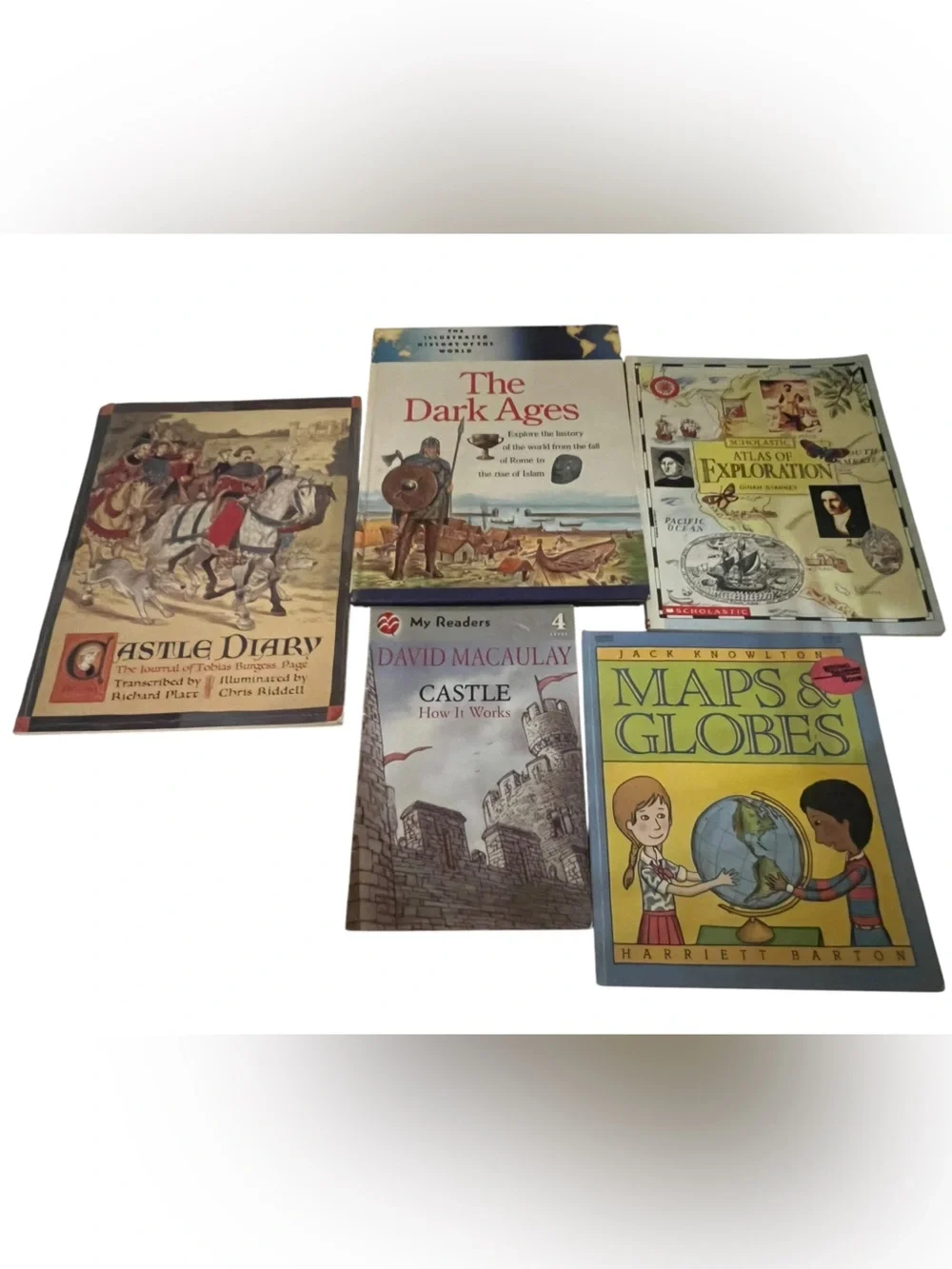 Assorted Children's and History Paperback Lot of 5 Books